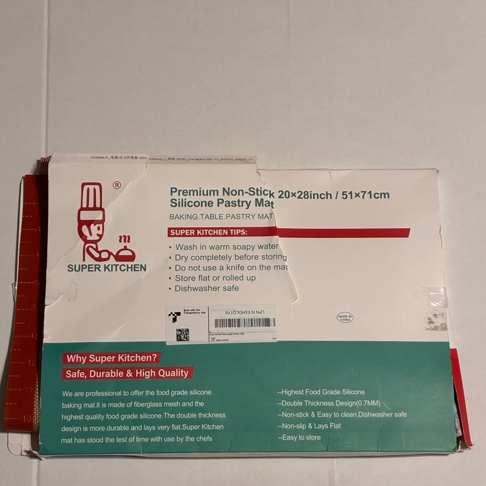 Super Kitchen Silicone Baking Mat